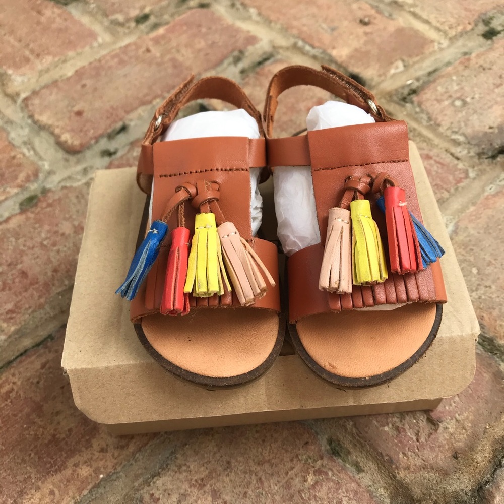 Zara leather tassel sandles